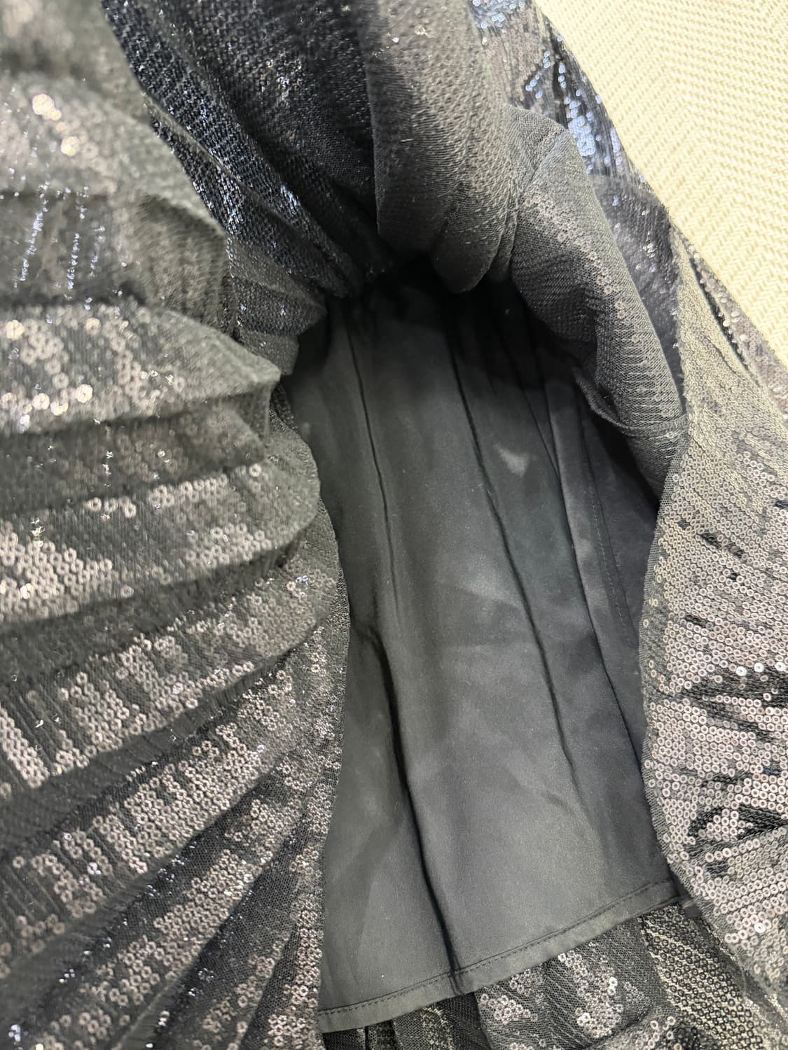 매장판정품) MSGM 스팽글 플리츠 스커트 38 상품이미지6