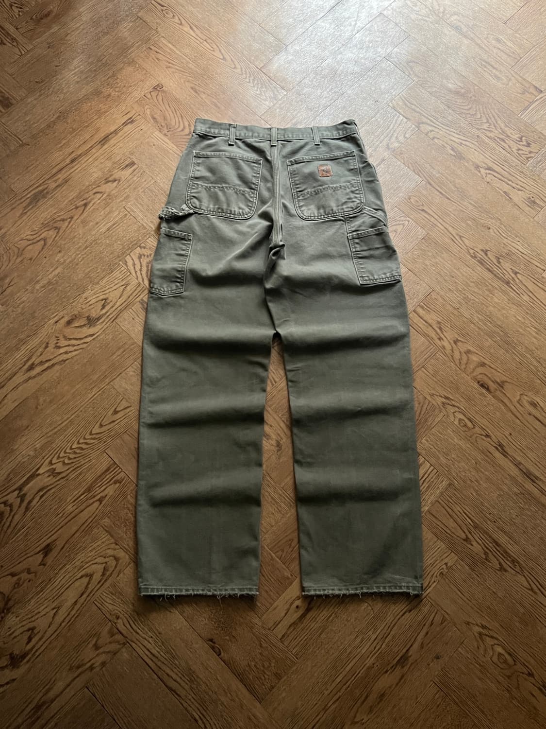 [32]칼하트 USA 빈티지 워싱 모스그린 카펜터 워크 팬츠 M8 상품이미지2