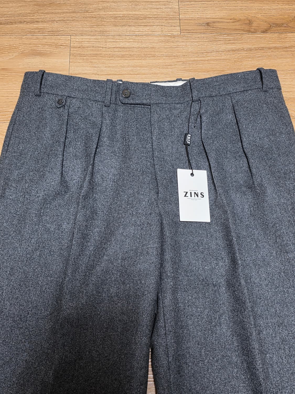 44size오늘만25만)버나드장 BAC J 울플란넬 미디엄그레이 트라우저 상품이미지2