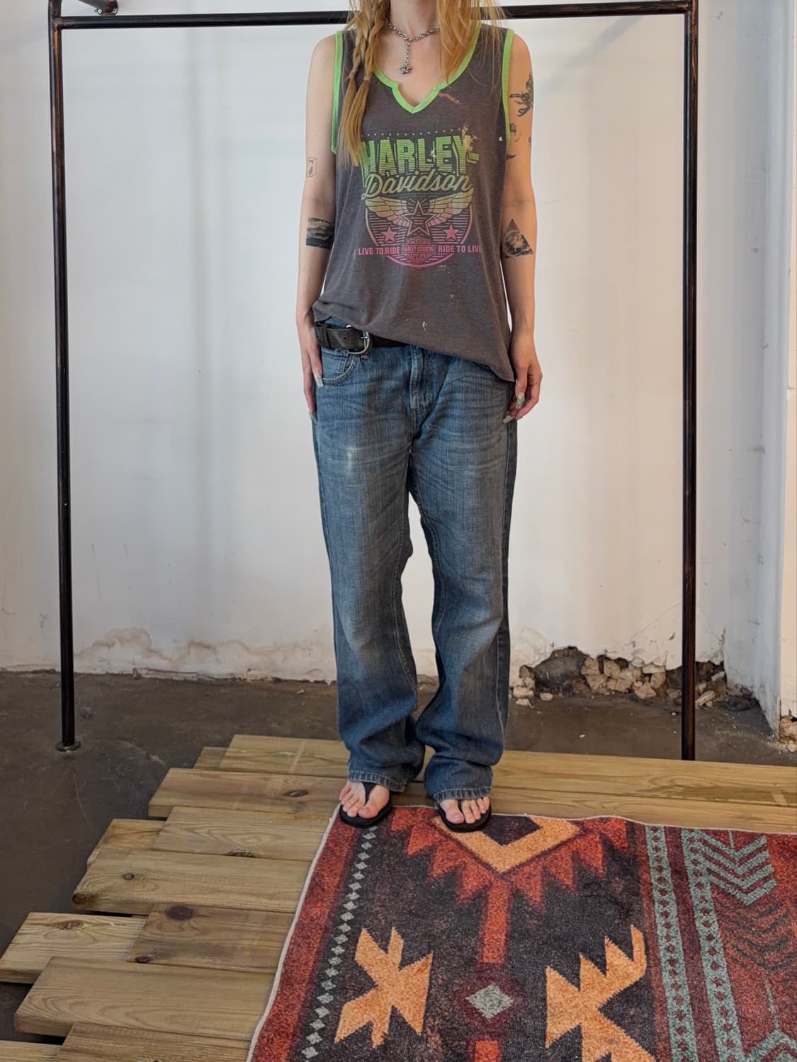 Levi’s 527 로우 부츠컷 데님 팬츠 빈티지 워시 상품이미지5