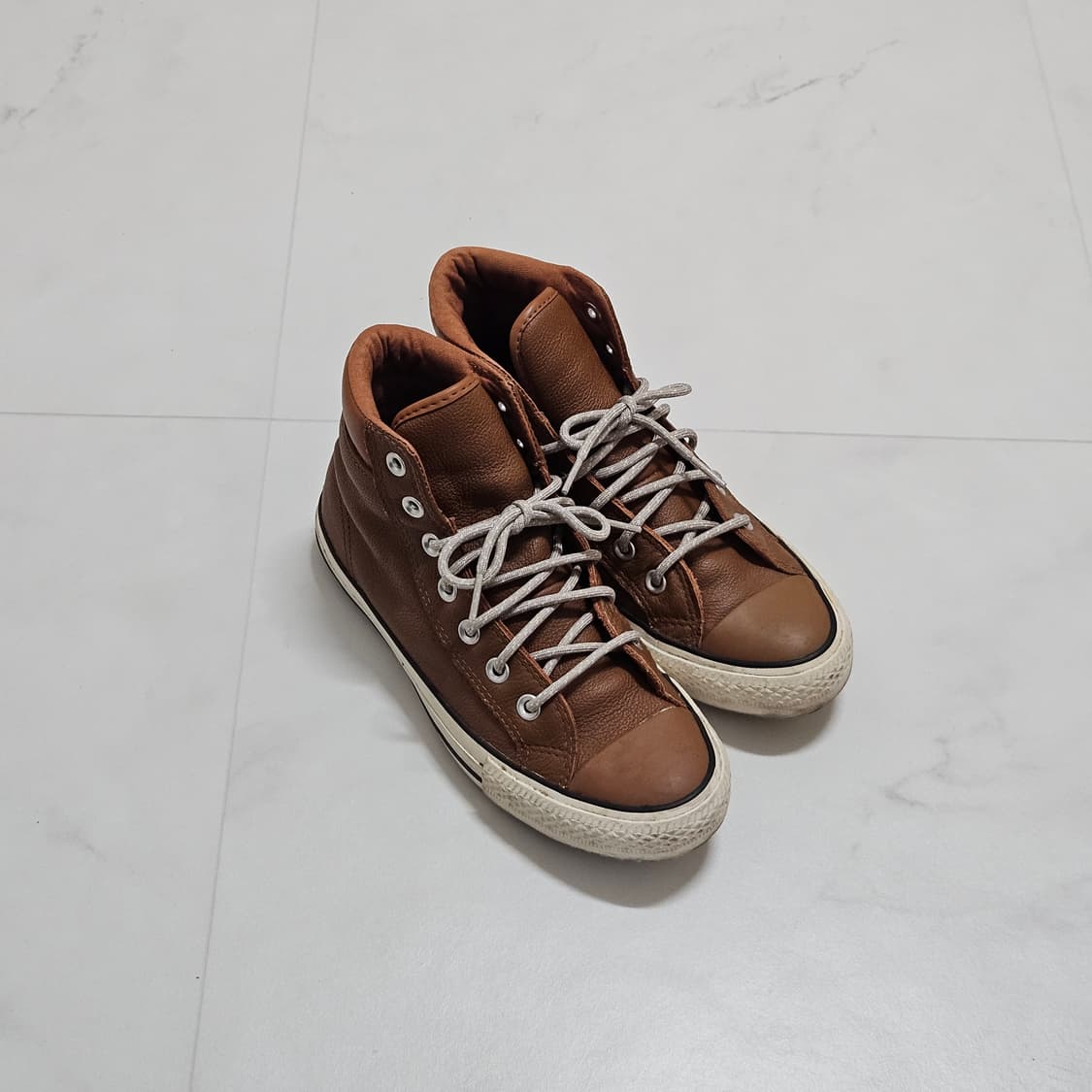 컨버스 브라운 레더 워커 부츠 240 상품이미지1