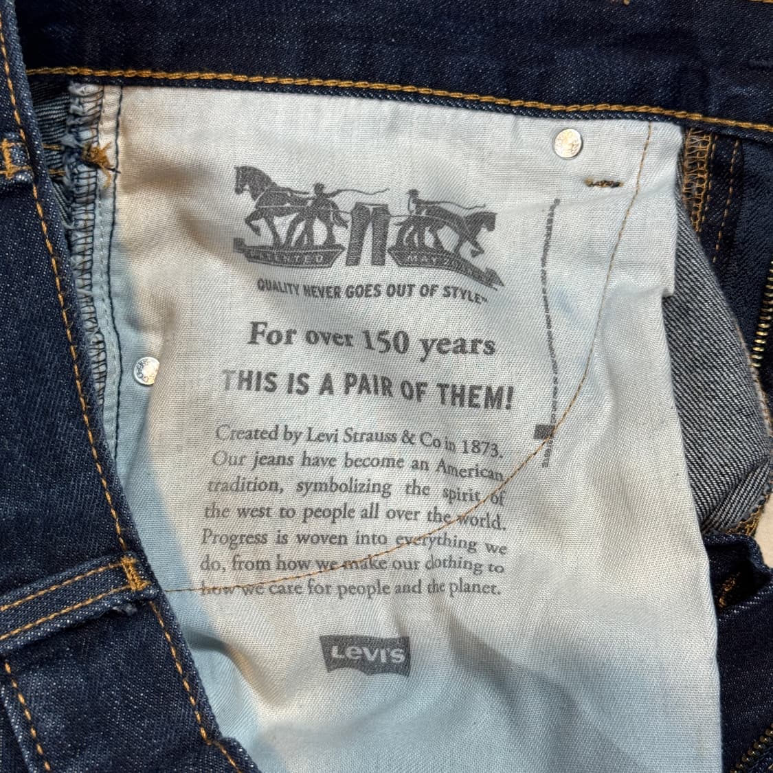 32inch) 리바이스 517 부츠컷 진청 데님 청바지 상품이미지8