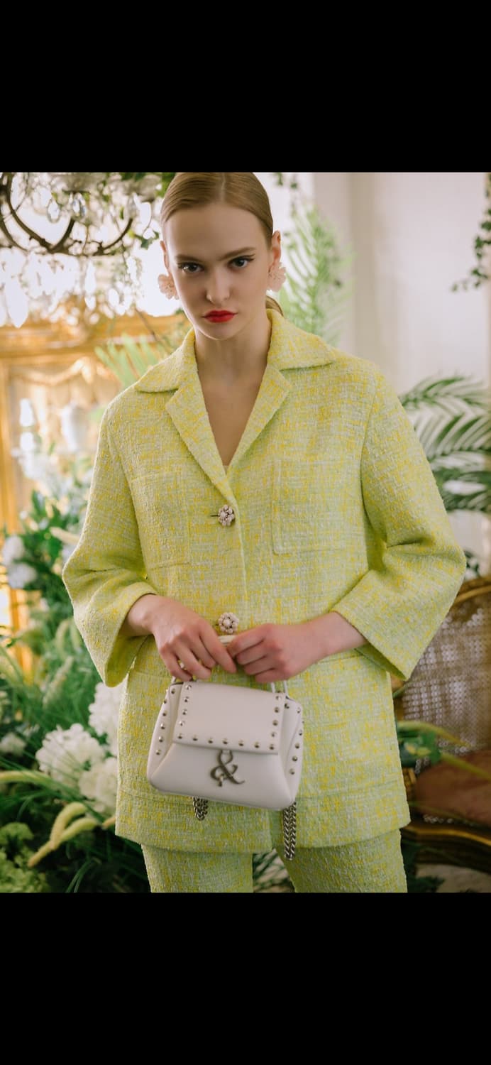 앤디앤댑 플라워버튼 트위드 자켓 66사이즈 상품이미지4