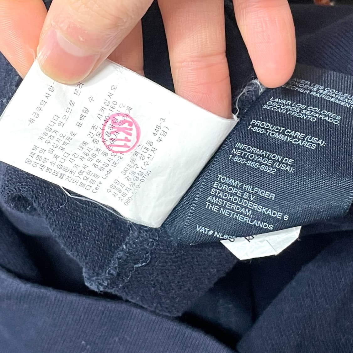 타미힐피거 네이비 후드티셔츠 여성S 상품이미지6