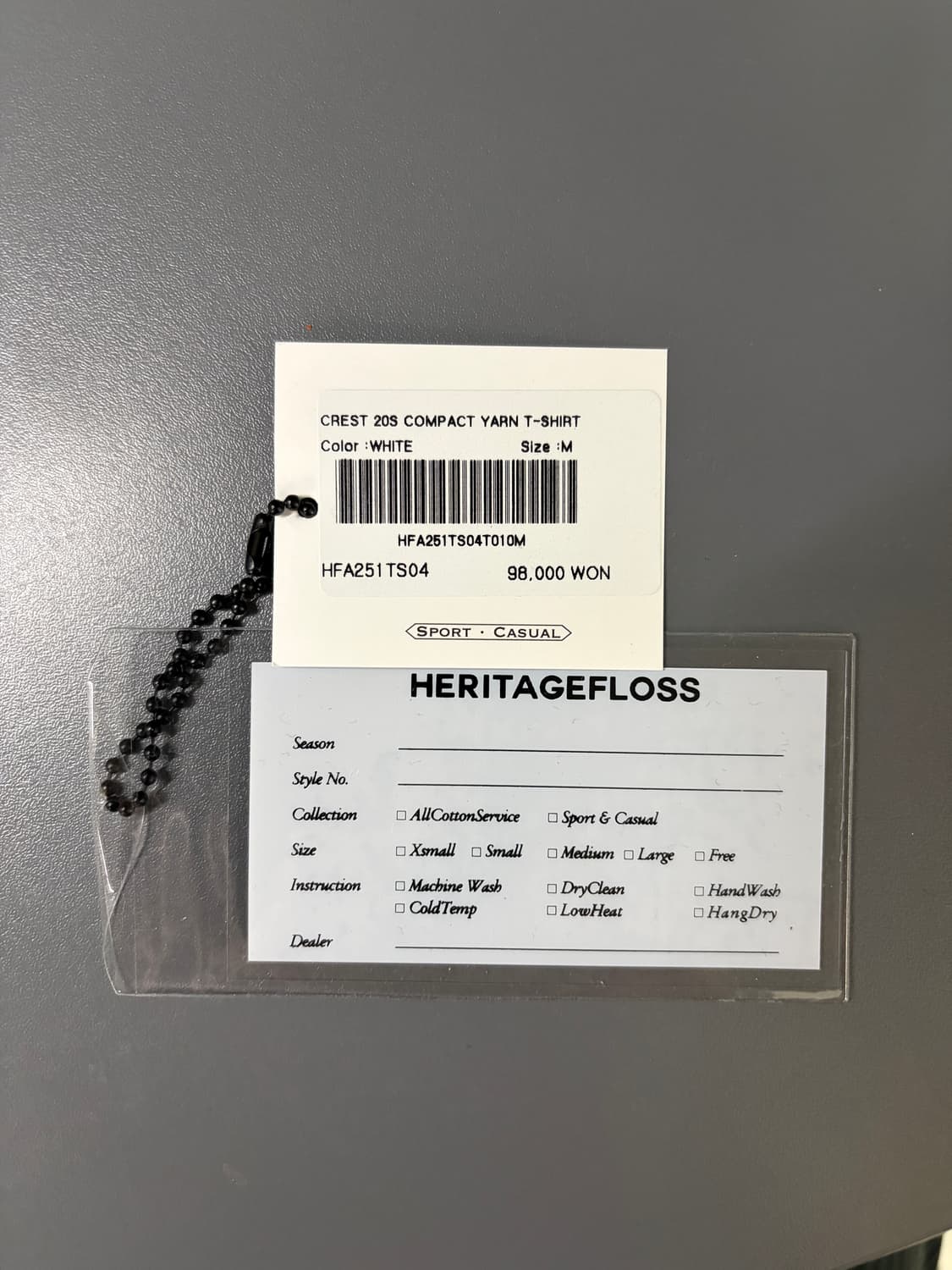 헤리티지플로스 CREST 20S COMPACT YARN T-SHIRTS 상품이미지7