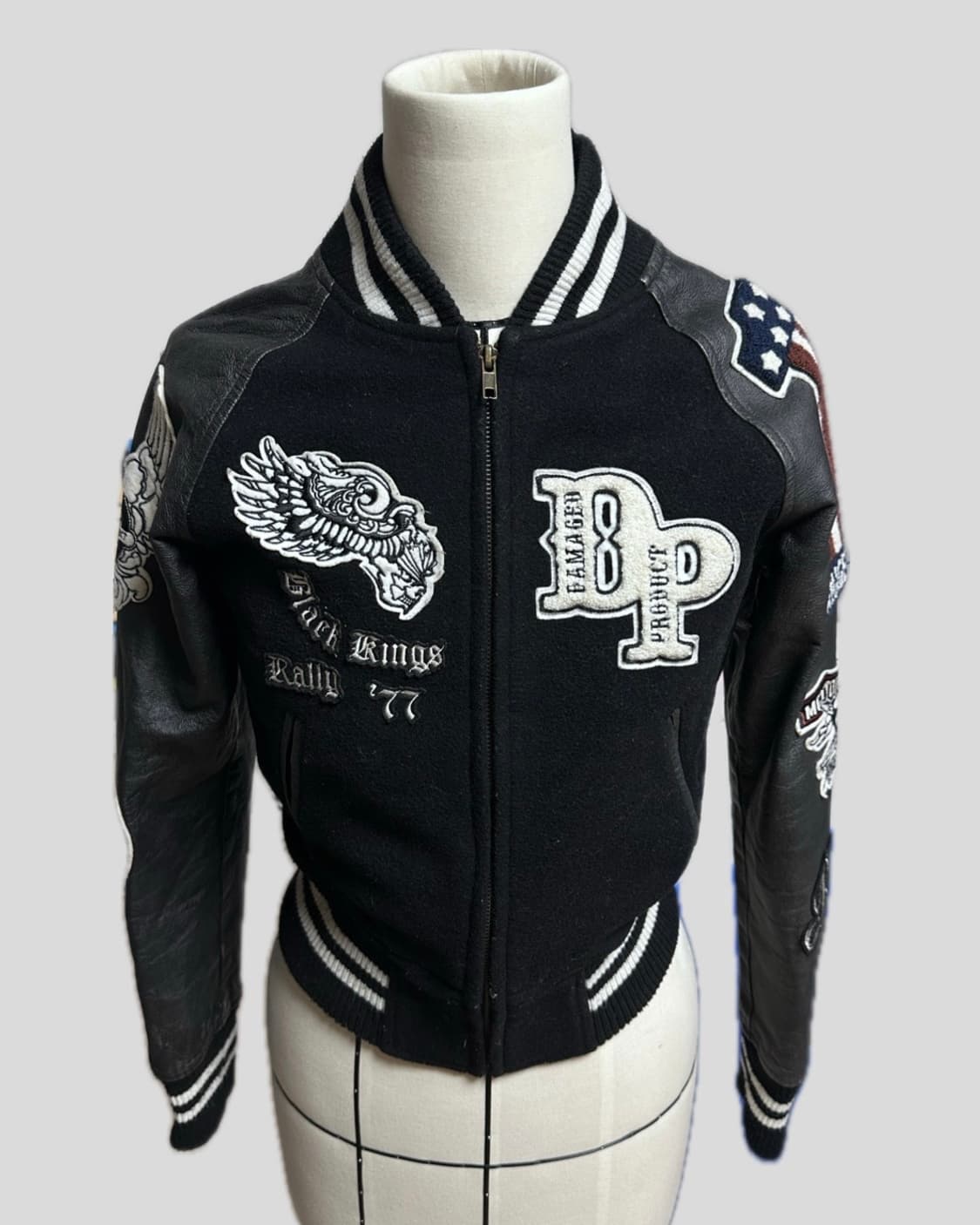 일본빈티지 가죽 봄버 자켓 상품이미지1