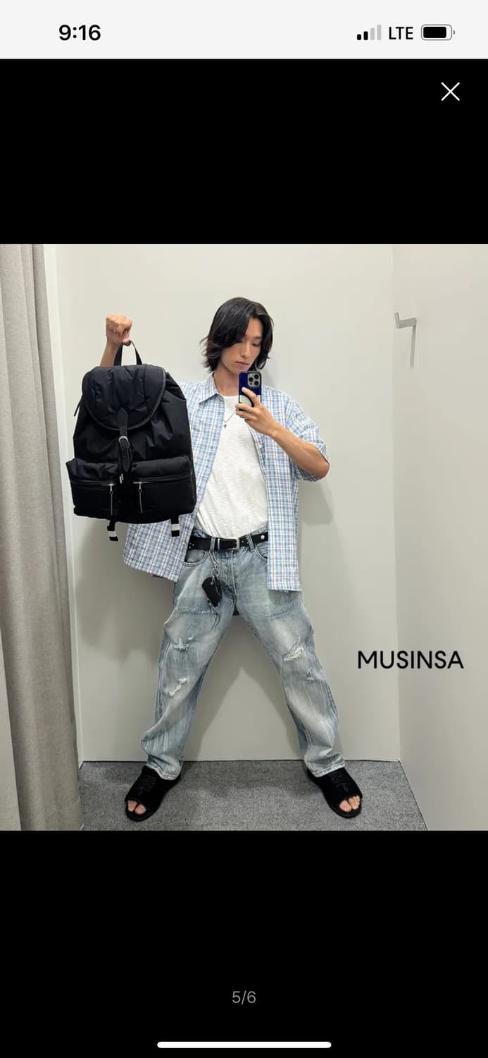 펜필드 위시드 데미지 셀비지 데님팬츠 인디고 상품이미지3