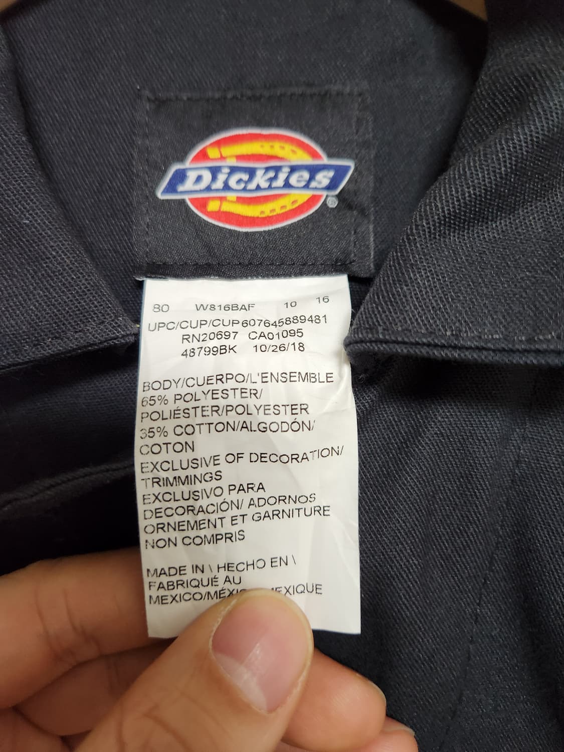 디키즈Dickies 워크 오버롤 점프수트 Free- J54 상품이미지5