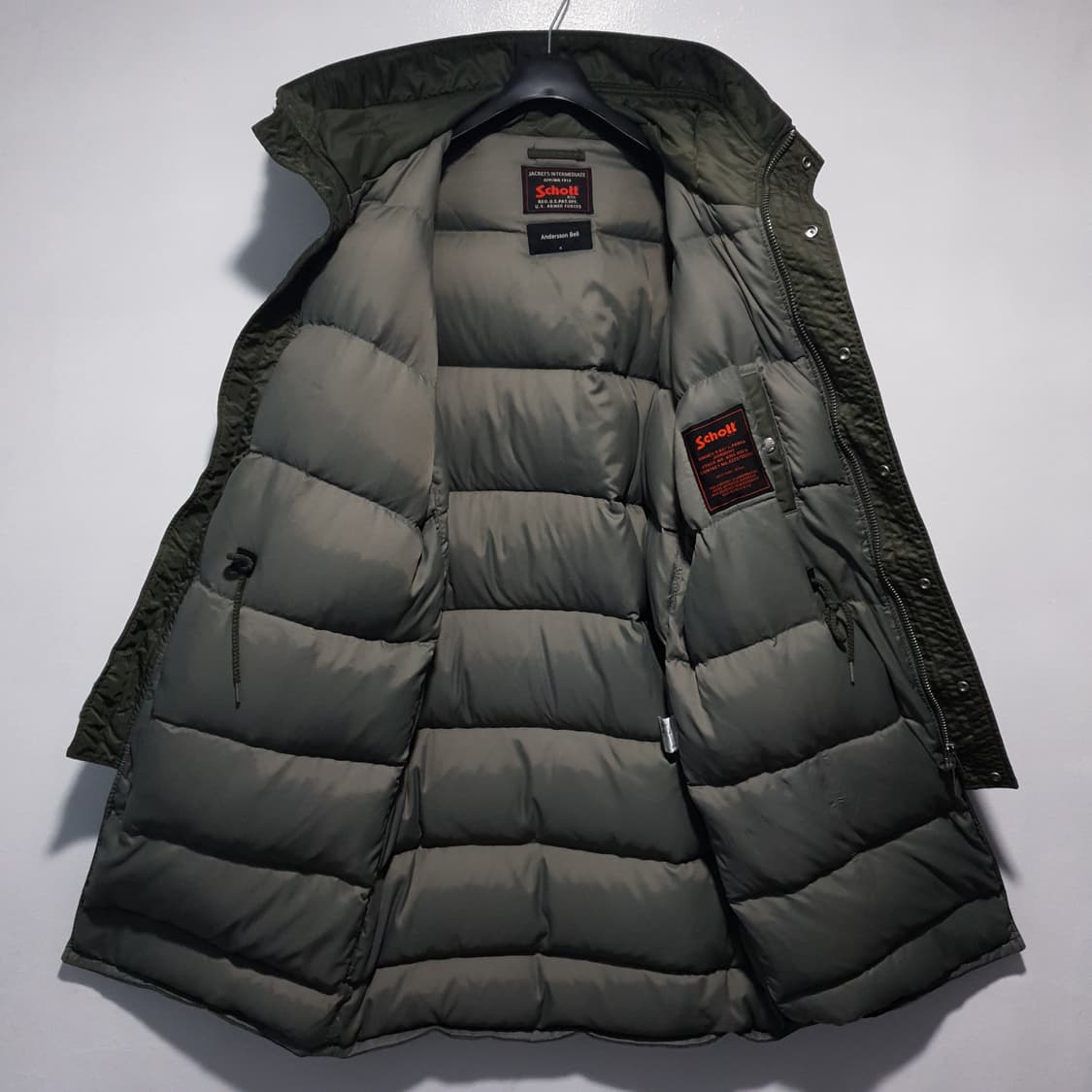 쇼트 X 앤더슨벨 N-3B 파카 덕다운 롱패딩 세이지 awa101u 상품이미지7