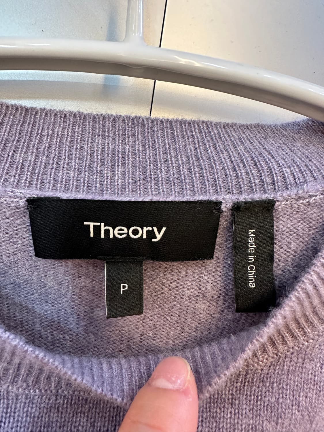 p) 띠어리 연보라 캐시미어 100 니트 티셔츠 상품이미지3