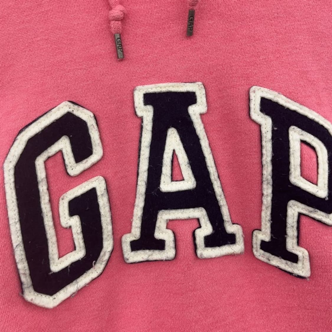 갭 Y2K 00's 키치 딸기맛 핫핑크 약기모 후드티 L C08559 상품이미지7