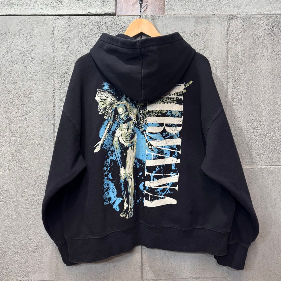 너바나 x H&M 오버사이즈 스웻 후드티 (XL)  상품이미지4