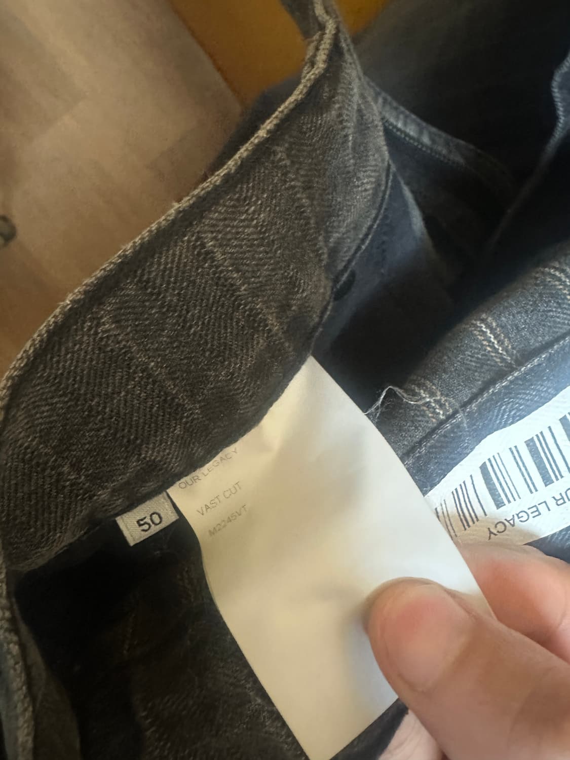 아워레가시 워시드 스트라이프 그레이 토리노팬츠 상품이미지3