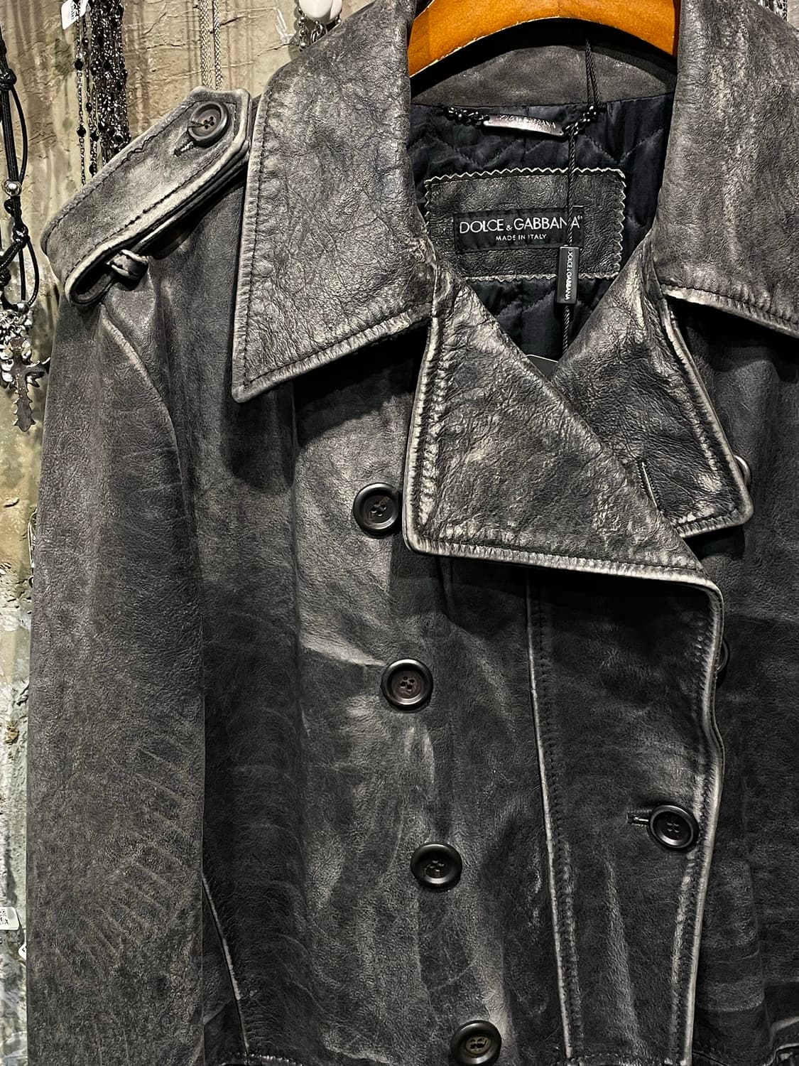 D&G aging leather jacket 상품이미지3