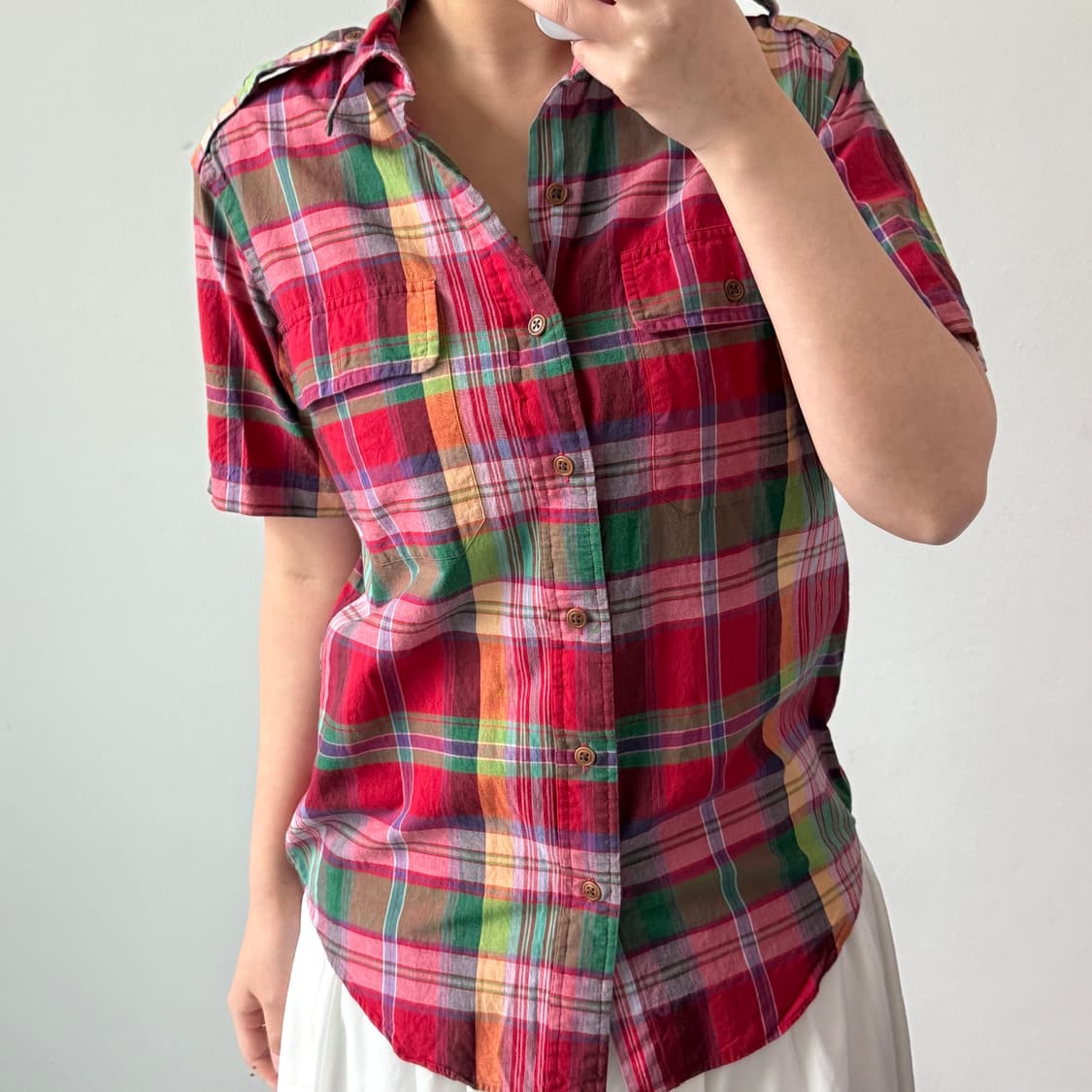 [M] 폴로 마드라스 체크 반팔셔츠 상품이미지1