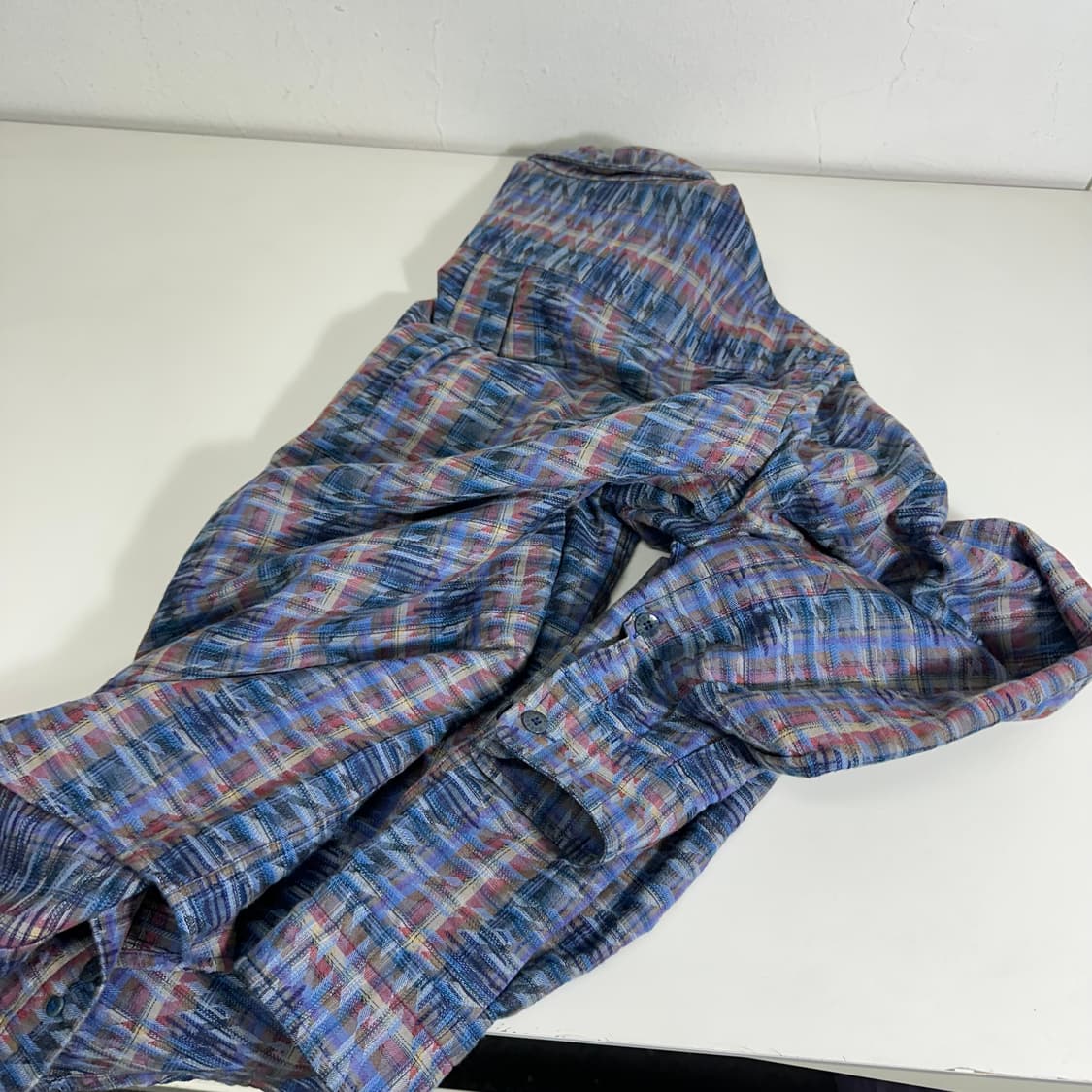 95-100 미쏘니 네이비 시그니처 패턴 셔츠 상품이미지5