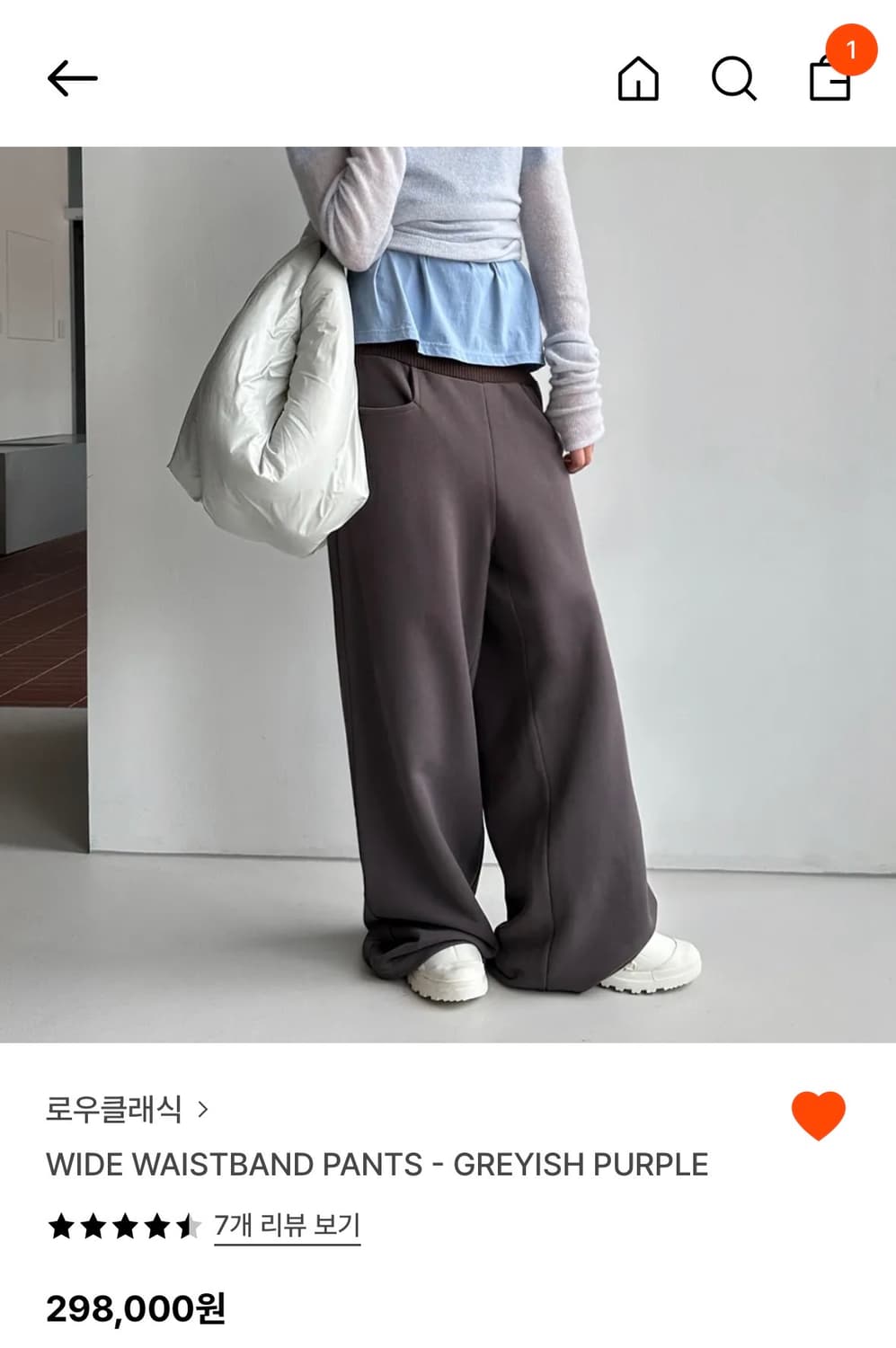 로우클래식 허리 밴드 면 팬츠 상품이미지1