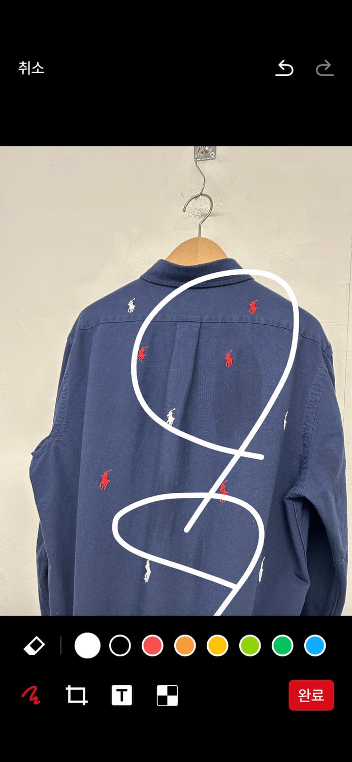 폴로 랄프로렌 네이비 멀티컬러 포니 셔츠 상품이미지4