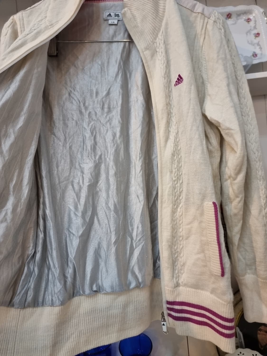 Adidas(아디다스) 투지퍼 케이블 니트 집업 상품이미지7