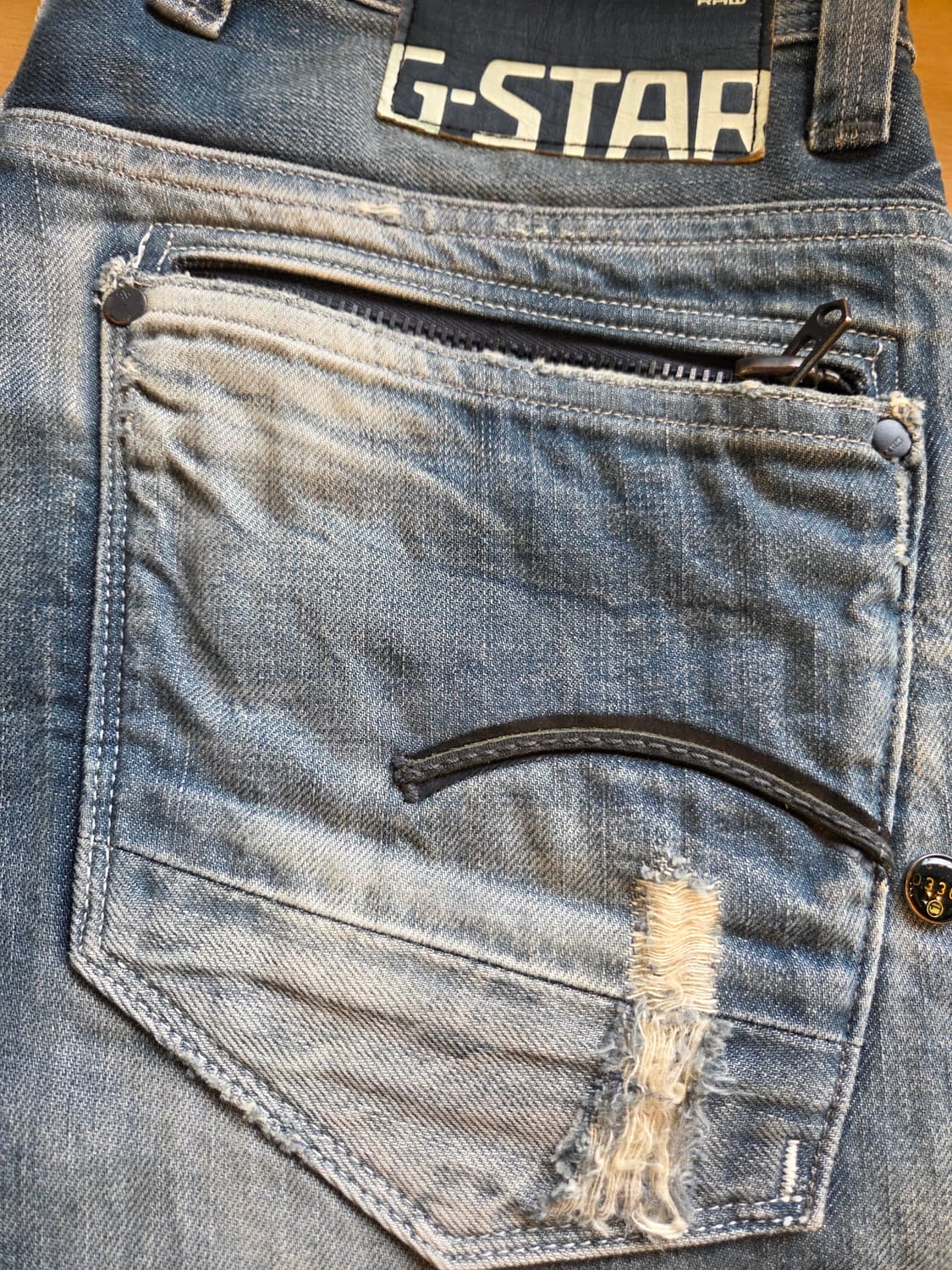 G-Star Raw 3301 데님 청바지 데미지진(W30/L32) 상품이미지9