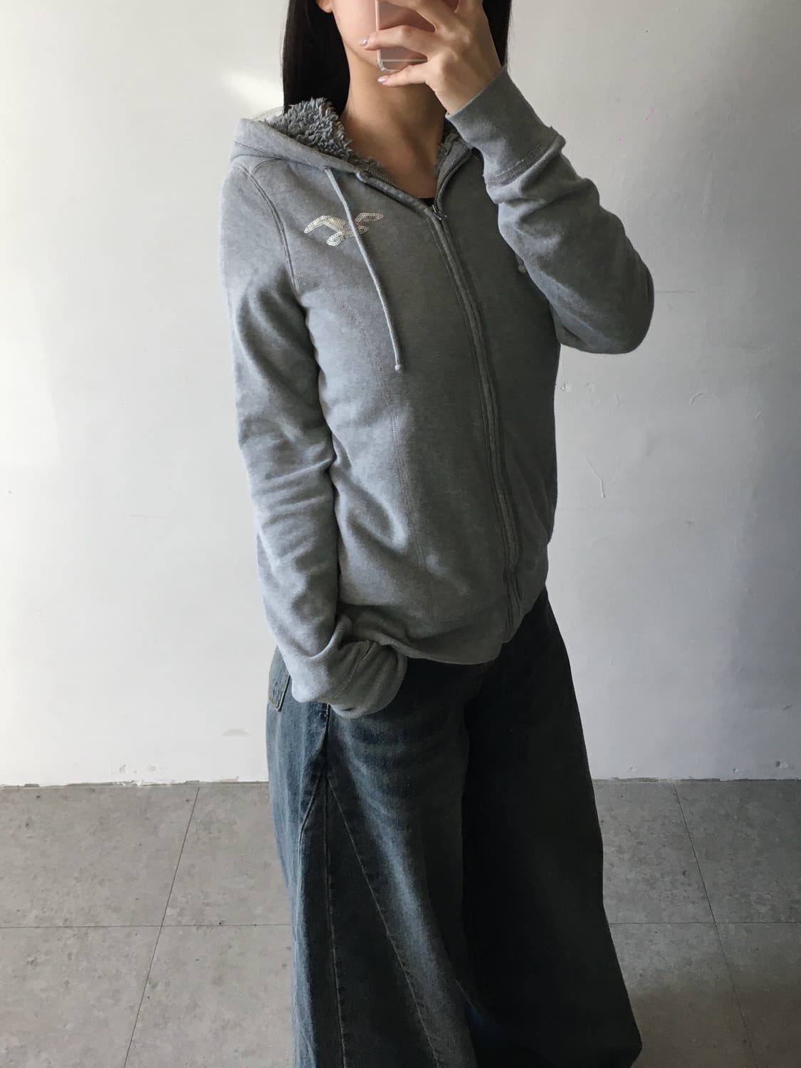 홀리스터 로고 후드집업 상품이미지2