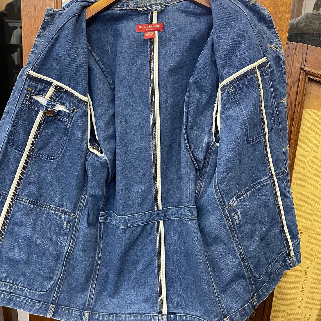 90's 바나나 리퍼블릭 데님워크자켓 상품이미지5
