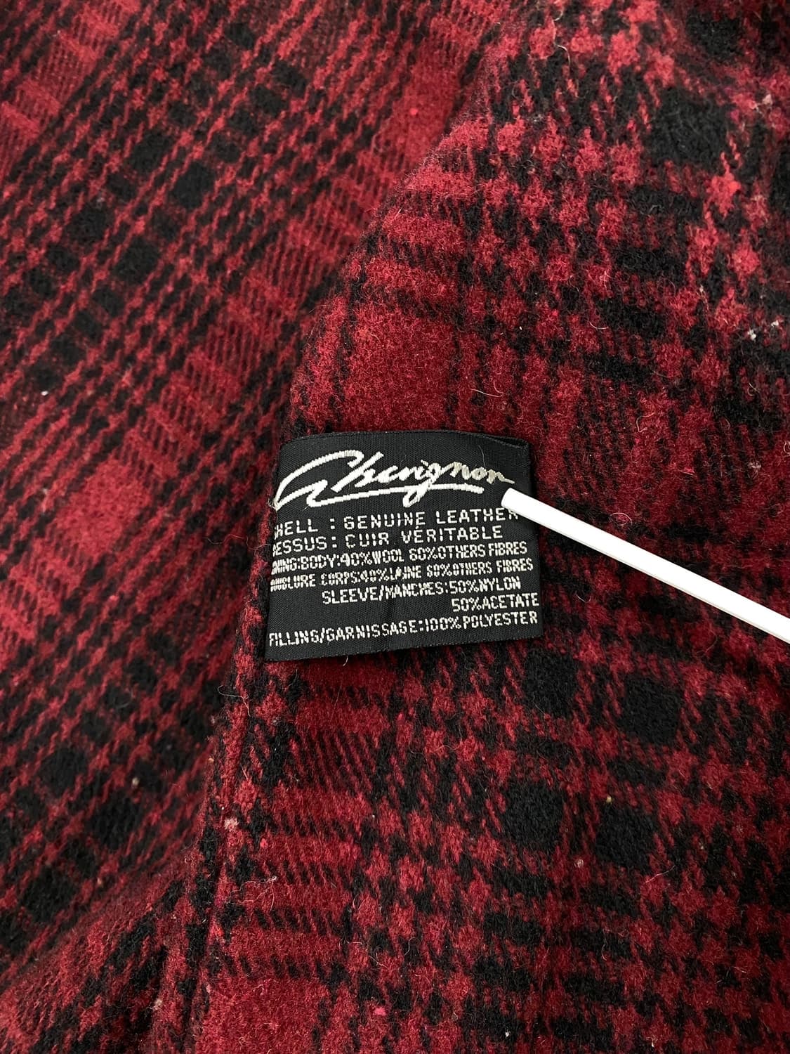 8-90‘s chevignon 소가죽 헌팅 자켓 상품이미지10