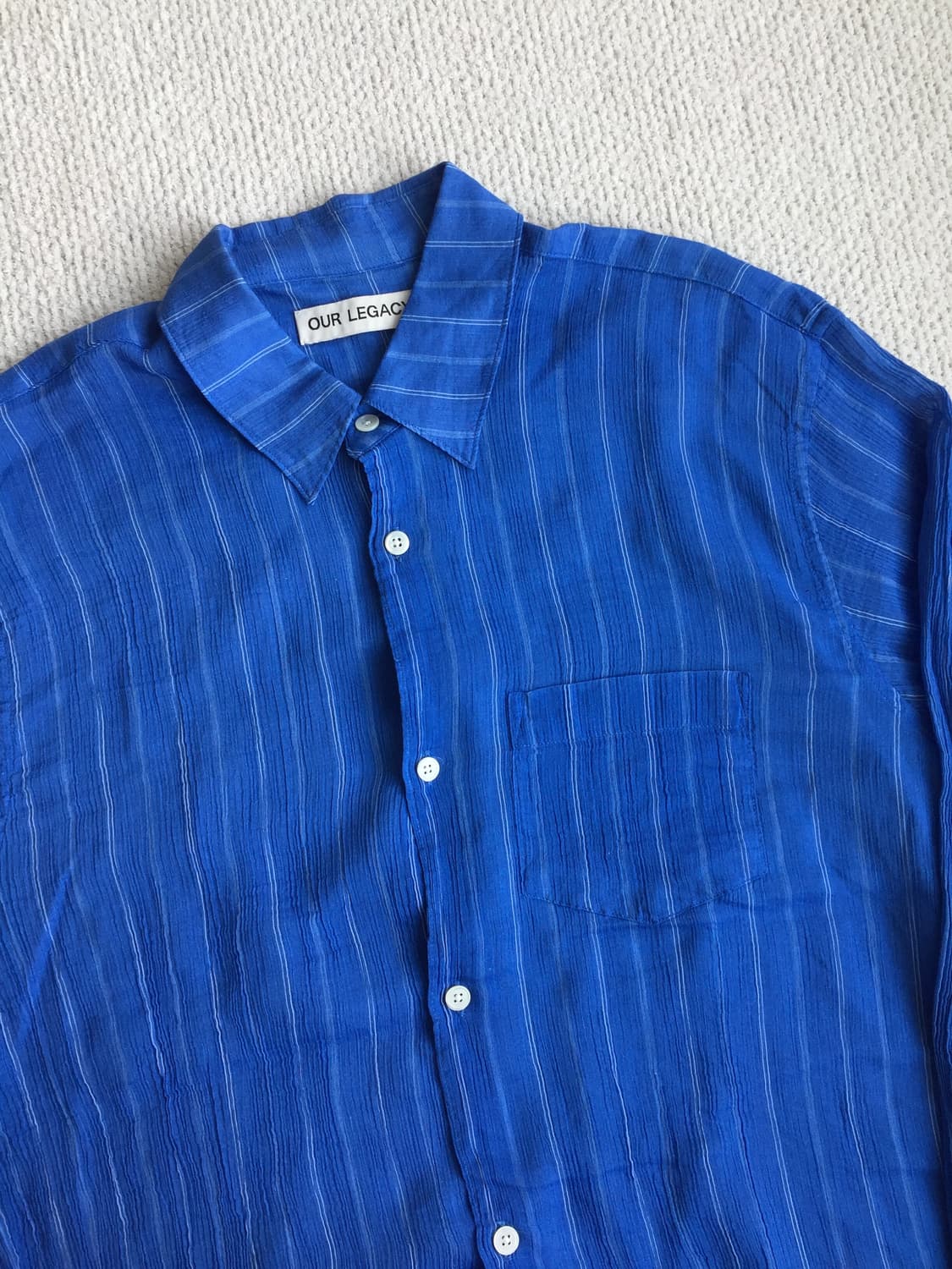 아워레가시 이니셜 셔츠 블루 레이온 플레이트 상품이미지2