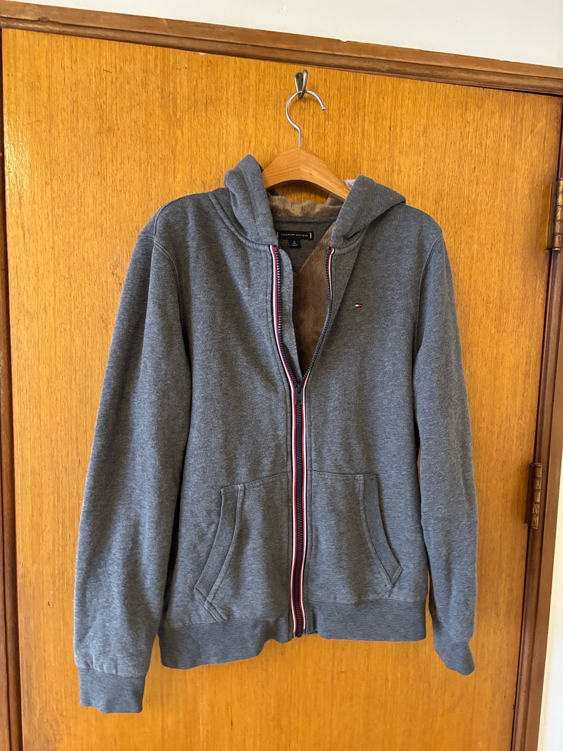 타미힐피거 기모 후드집업 그레이 상품이미지1