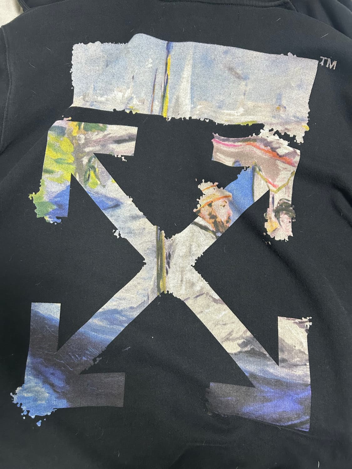 오프화이트 유화 후드집업 상품이미지3