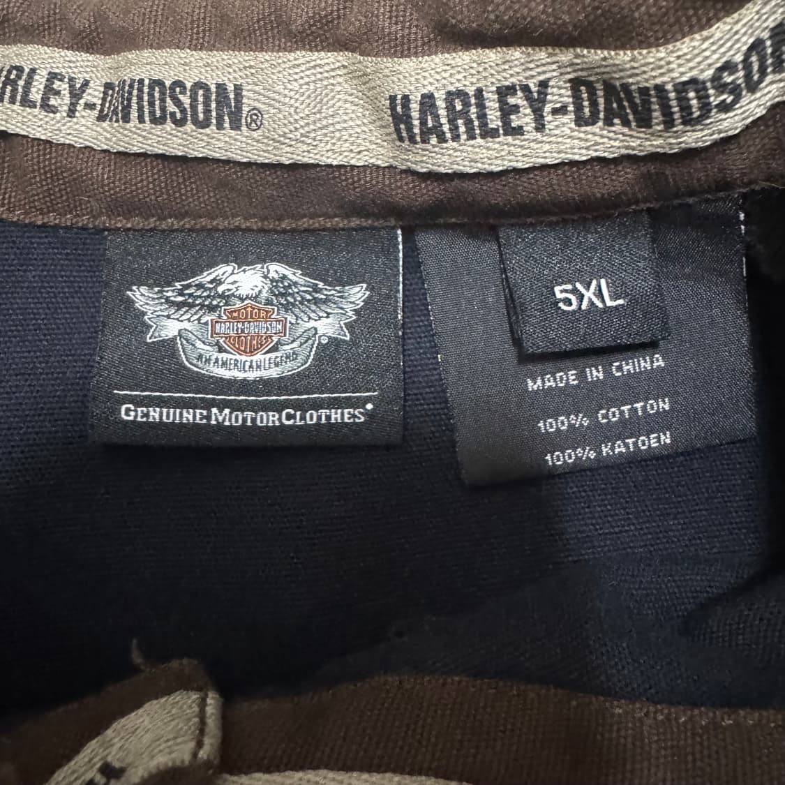 할리데이비슨 오버사이즈 배색 반팔 셔츠 상품이미지7