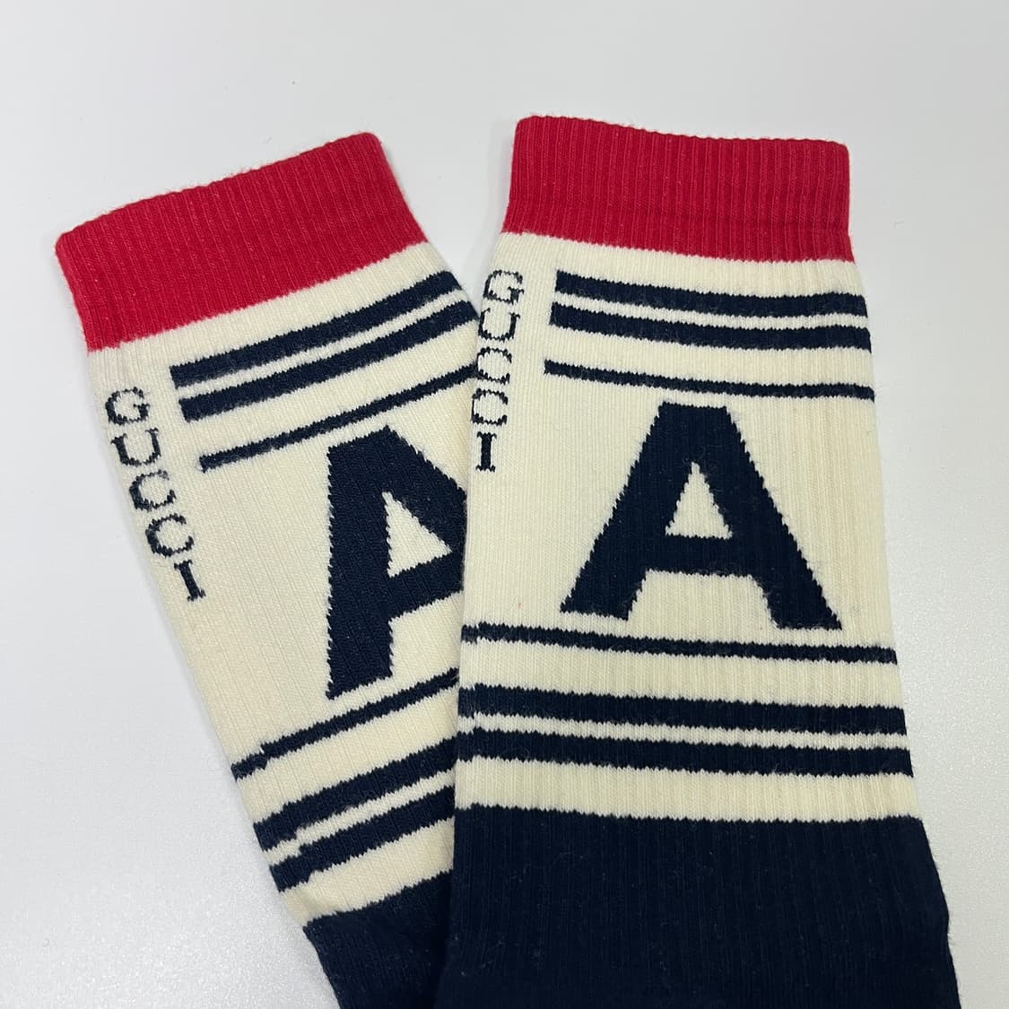 새상품 구찌 양말 Gucci  HA HA HA 컬렉션 삭스 네이비  상품이미지5