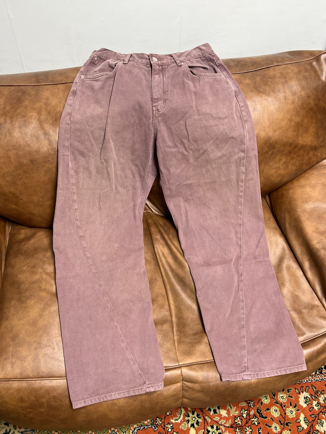 애프터프레이 와이드 슬래시 데님 진스 그레이프 M 상품이미지2