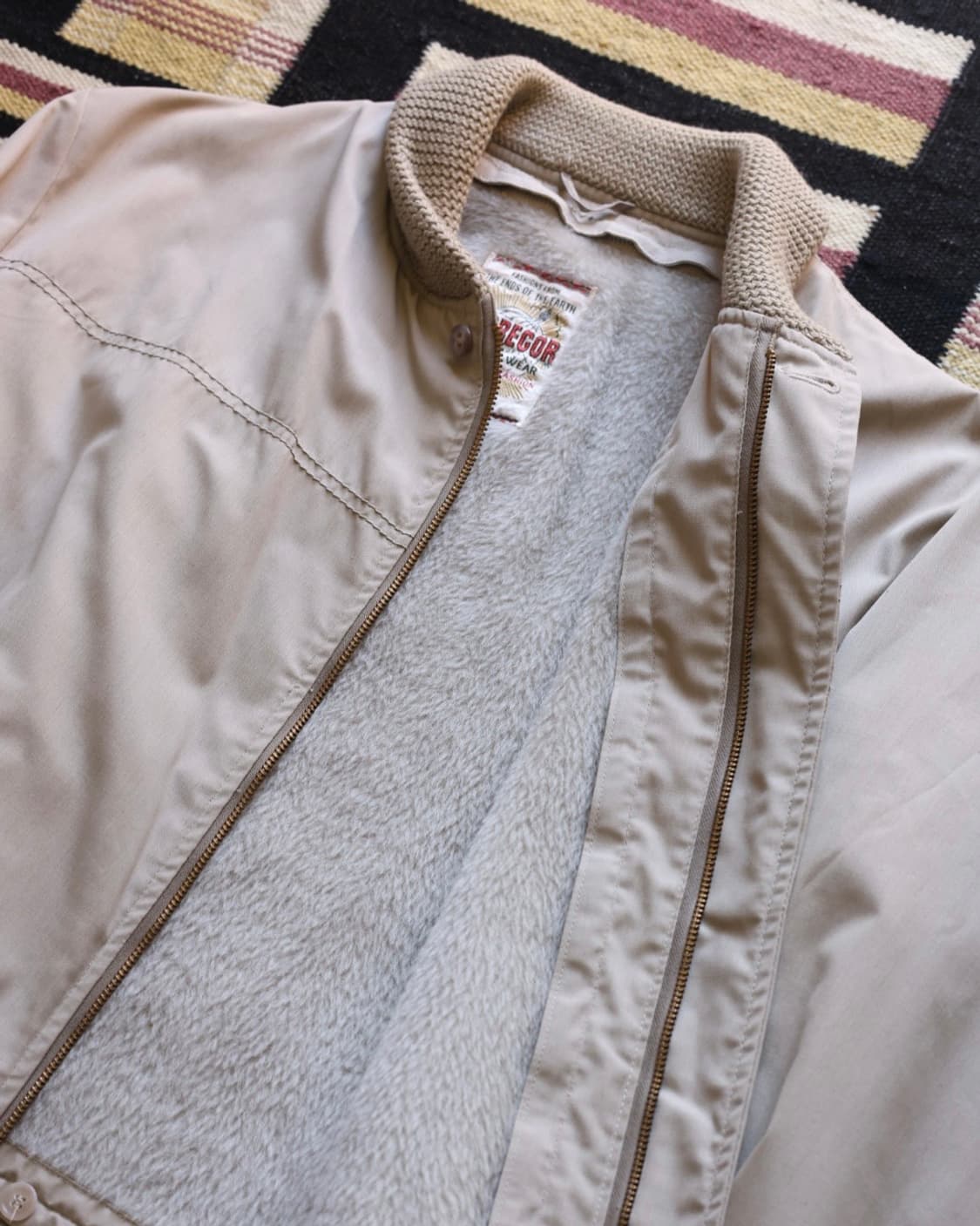 맥그리거 60s 다크론/파일 니트칼라 봄버 자켓 상품이미지7