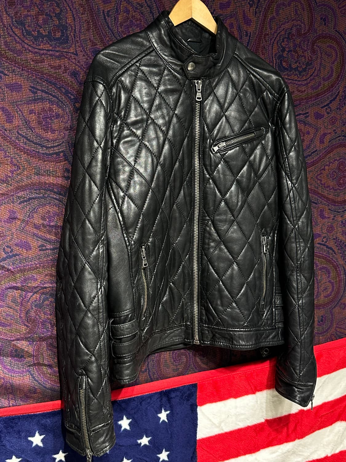 HE by MANGO 양가죽 퀄팅 바이크 자켓 상품이미지2