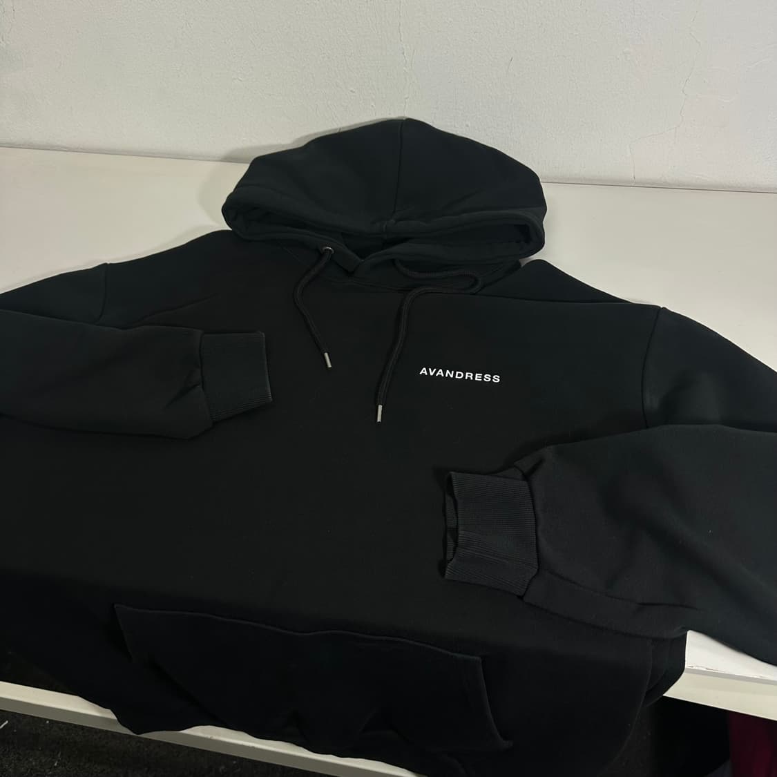 L-XL 2 어반드레스 블랙 루즈오버핏 스웻코튼 후드티 상품이미지2