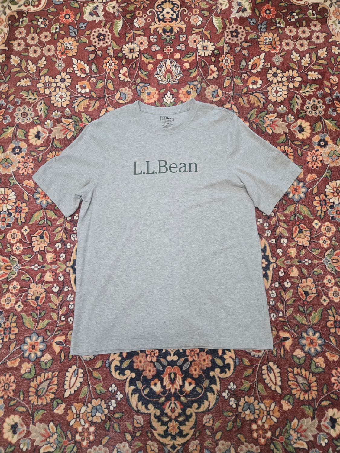 [XL]엘엘빈(L.L.Bean) 원포인트  로고 그레이 반팔 티셔츠  상품이미지1