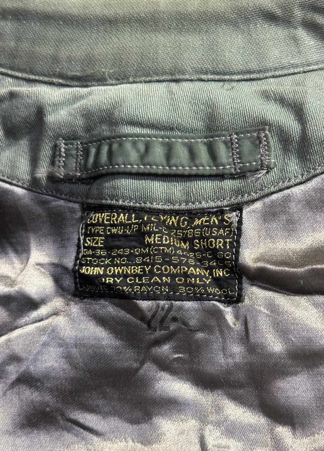 60s usaf cwu-1/p 플라잉 커버올 베트남전 상품이미지10