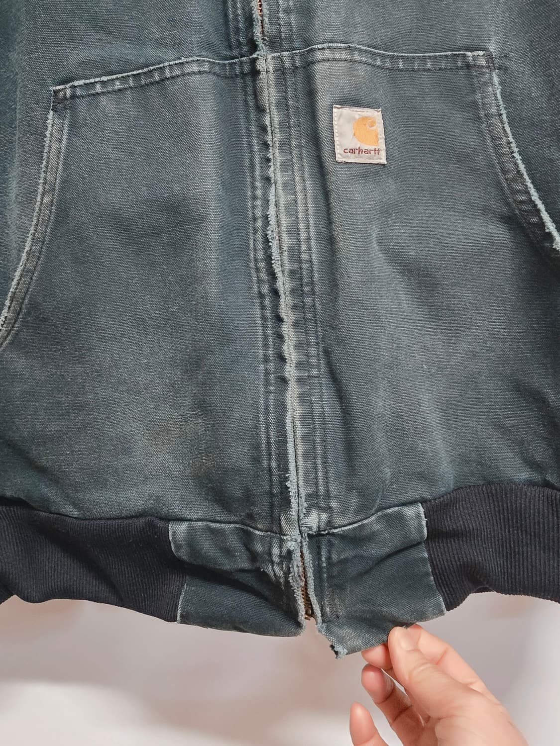 칼하트 후드 집업 자켓 그린 상품이미지3