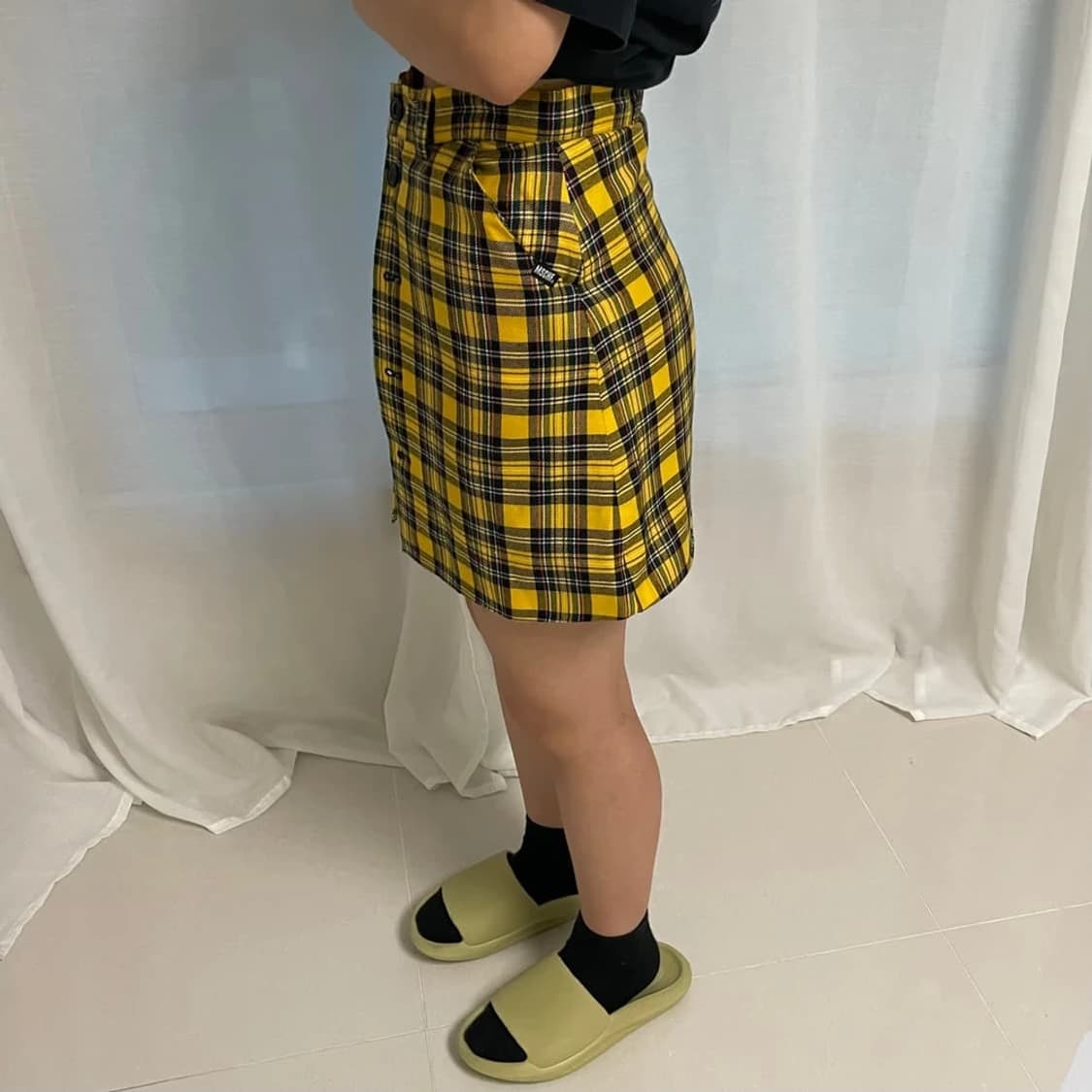 미스치프 MSCHF 타탄체크 버튼업 미니 스커트 PN7417 상품이미지2