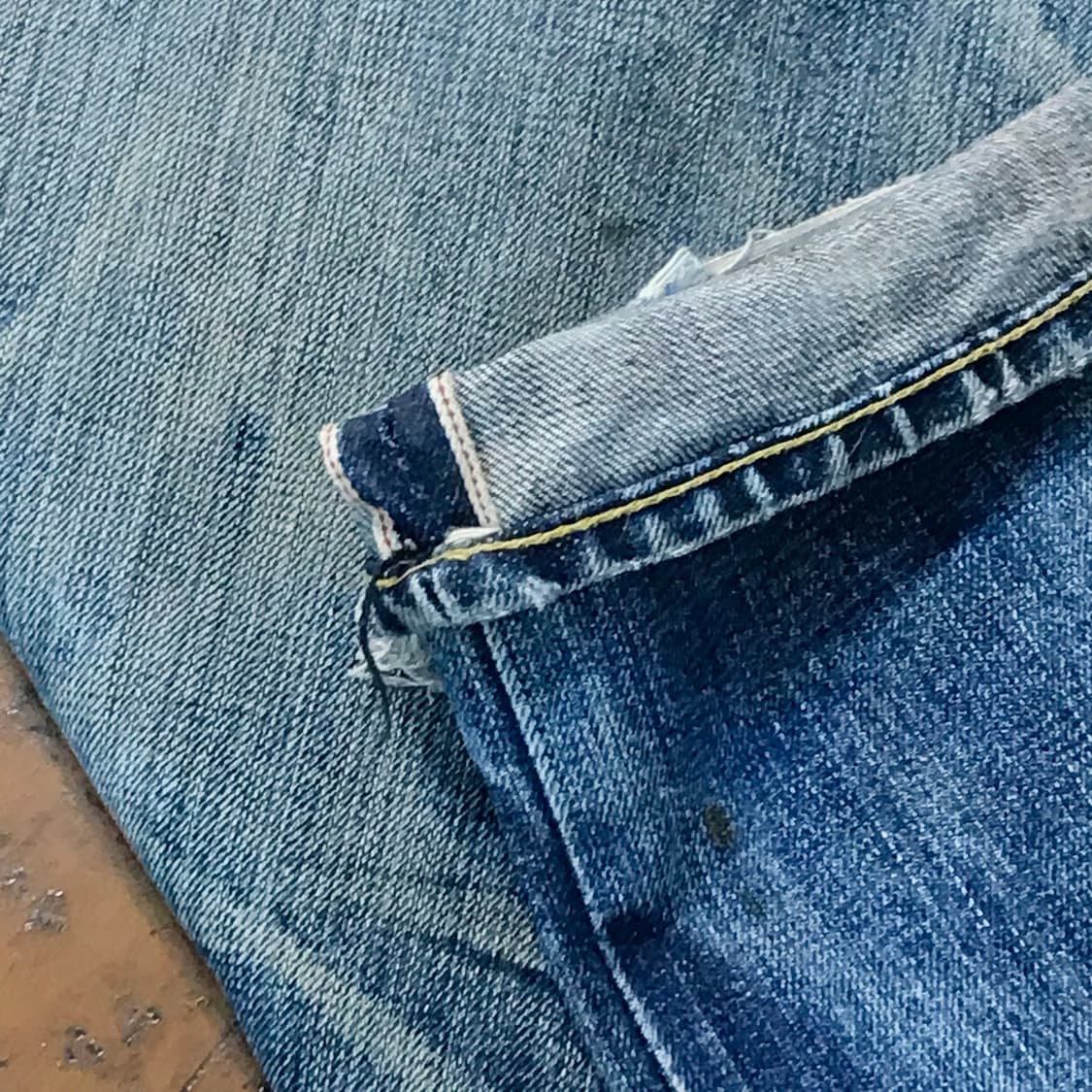 90s usa 리바이스 501xx 워시드 셀비지 데님 팬츠 허리 29 상품이미지3