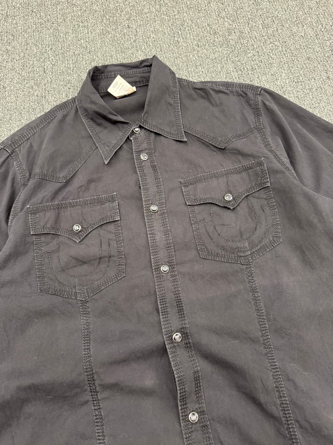 XL)트루릴리전 빈티지 웨스턴 블랙 긴팔셔츠 상품이미지3