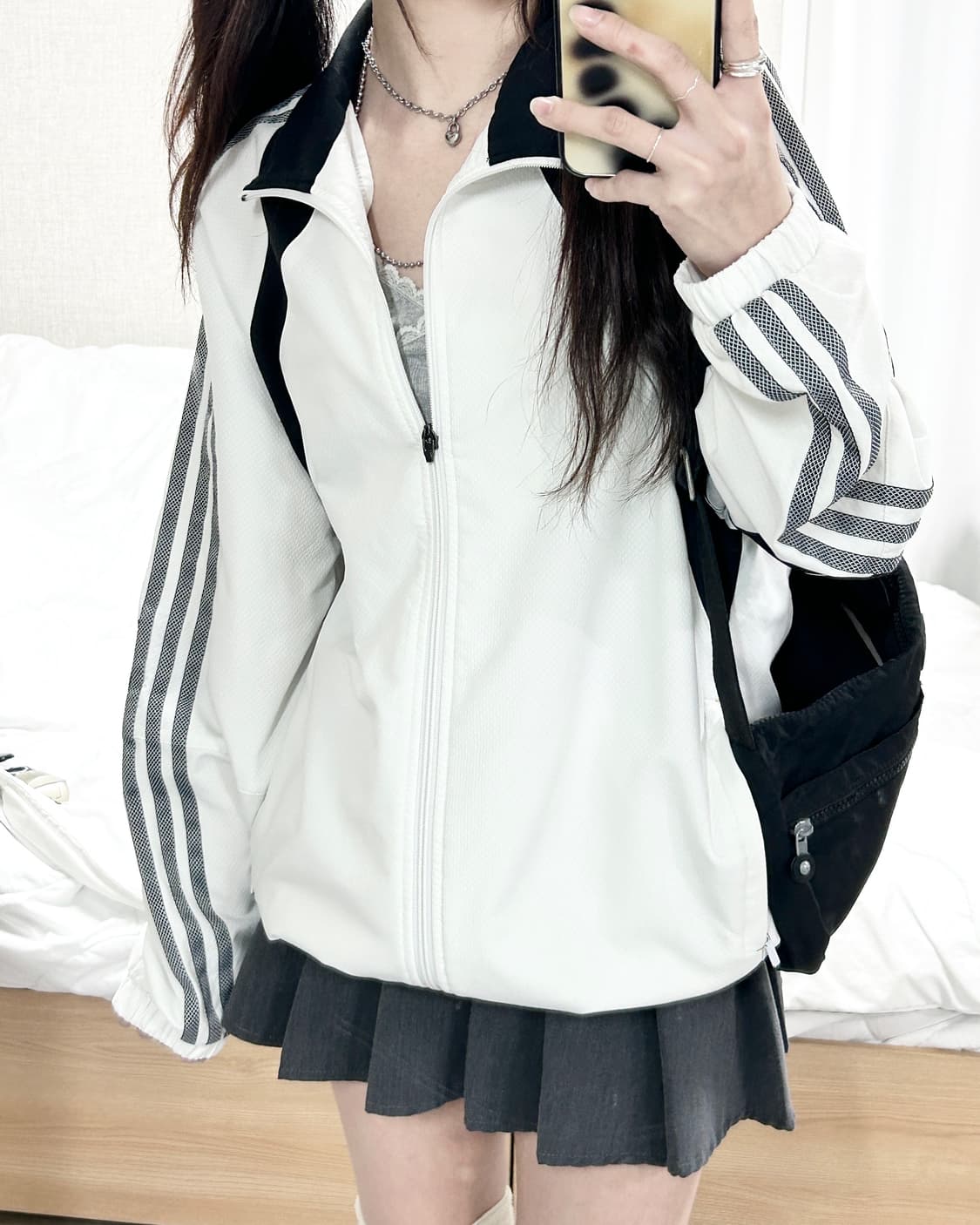 아디다스 삼선 범고래 우븐 자켓 상품이미지3