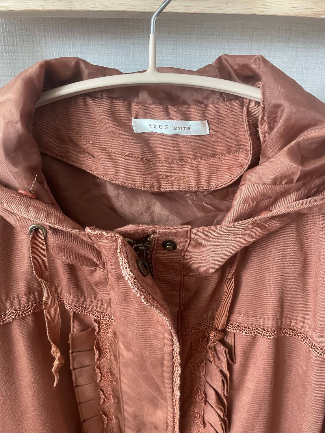 모리걸 빈티지 엑시즈팜 axesfemme 레이스 야상자켓 💗🧡🎀 상품이미지3