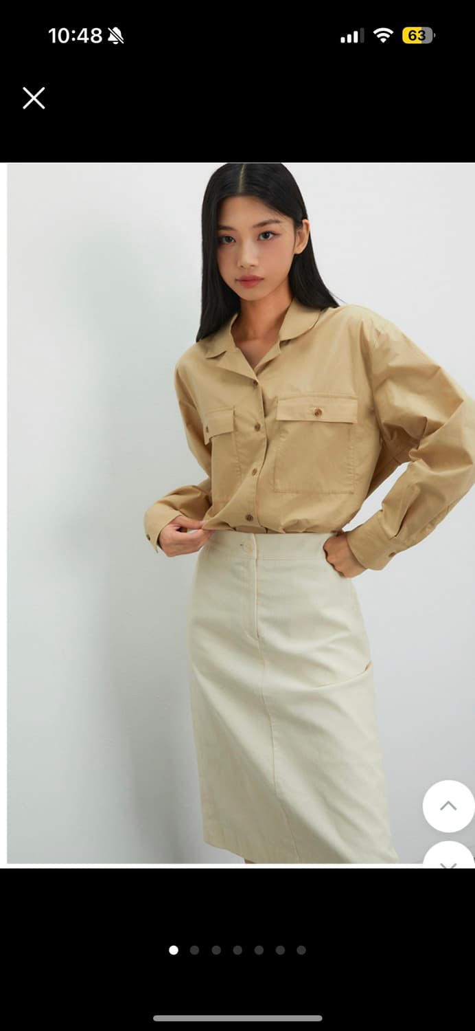 미쏘 mixxo 테일러드 카라 포켓셔츠 상품이미지1