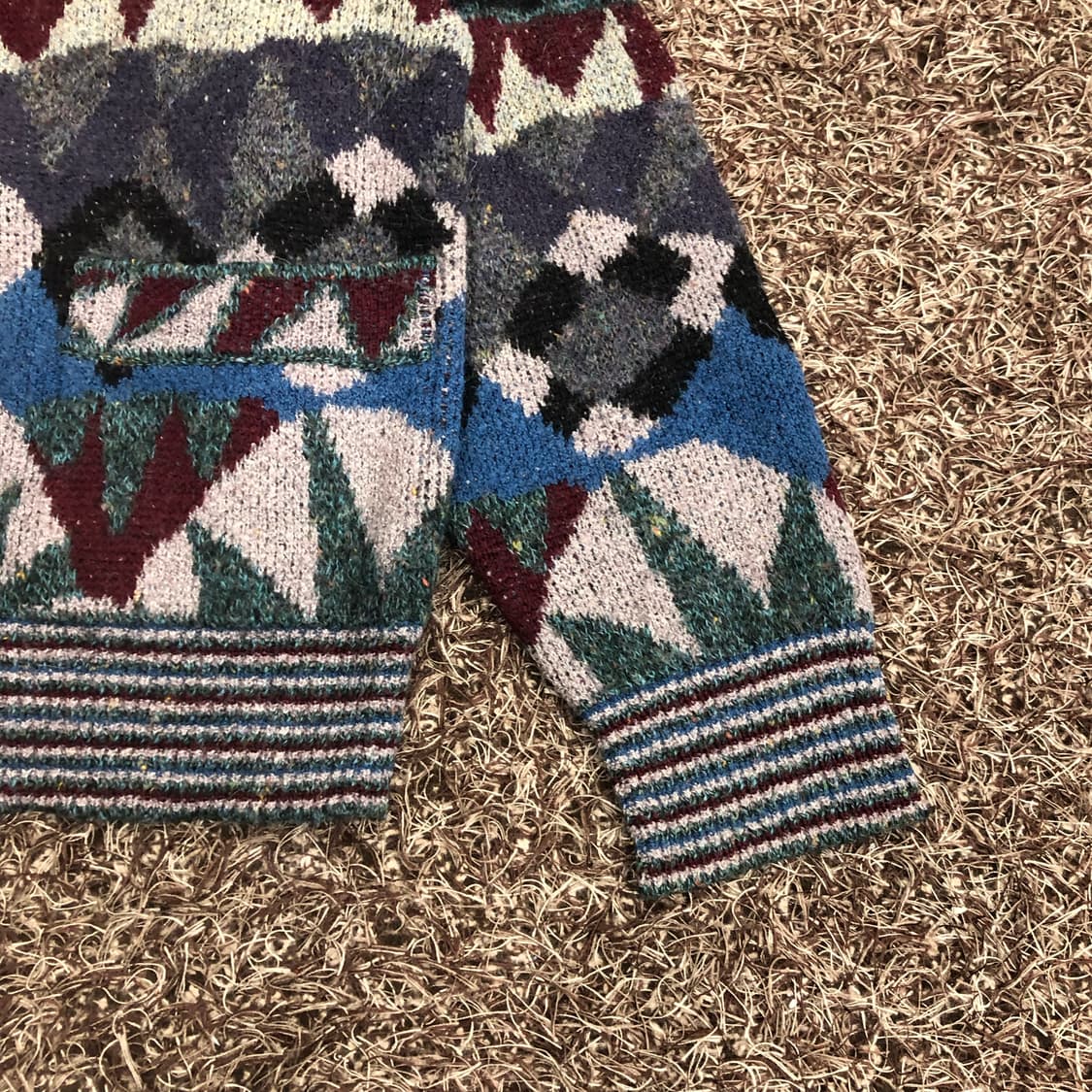 미쏘니 멀티컬러 패턴 울 가디건 상품이미지3