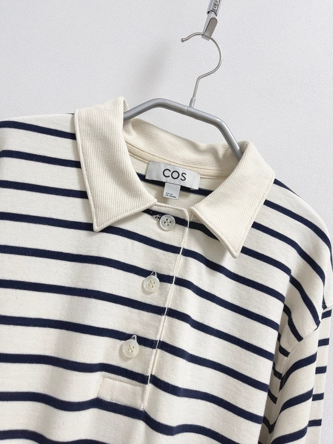 코스 스트라이프 카라 티셔츠 상품이미지4