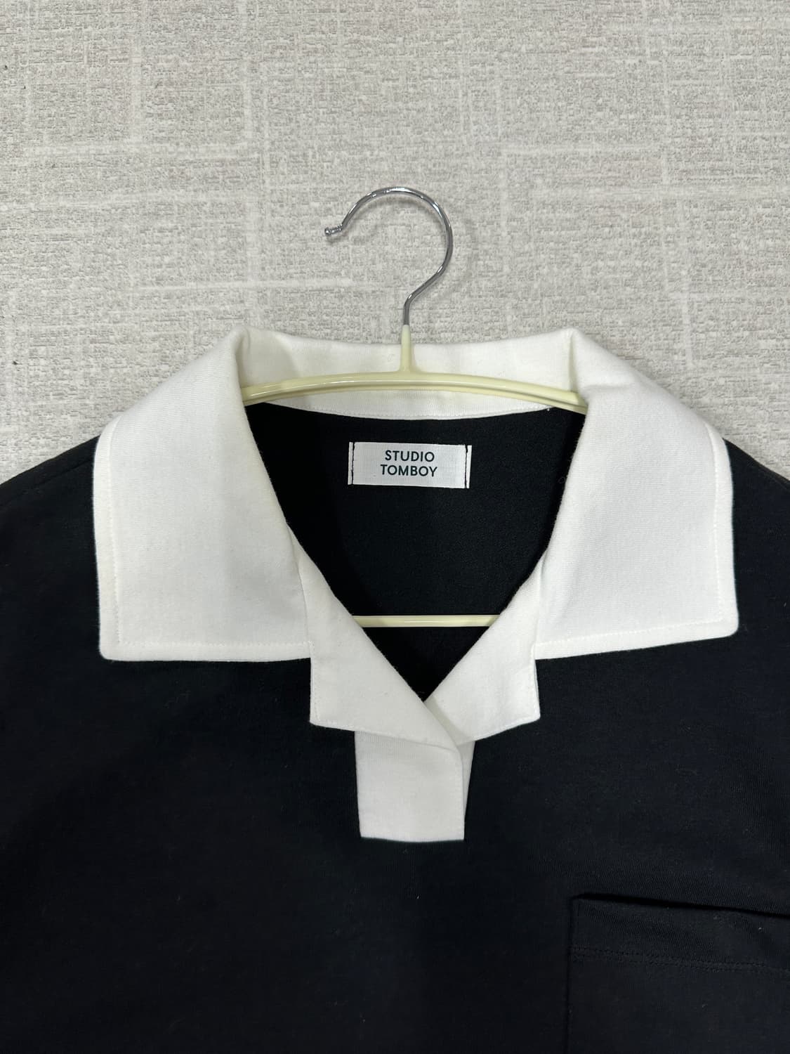 스튜디오톰보이 배색 카라 반팔 상품이미지3