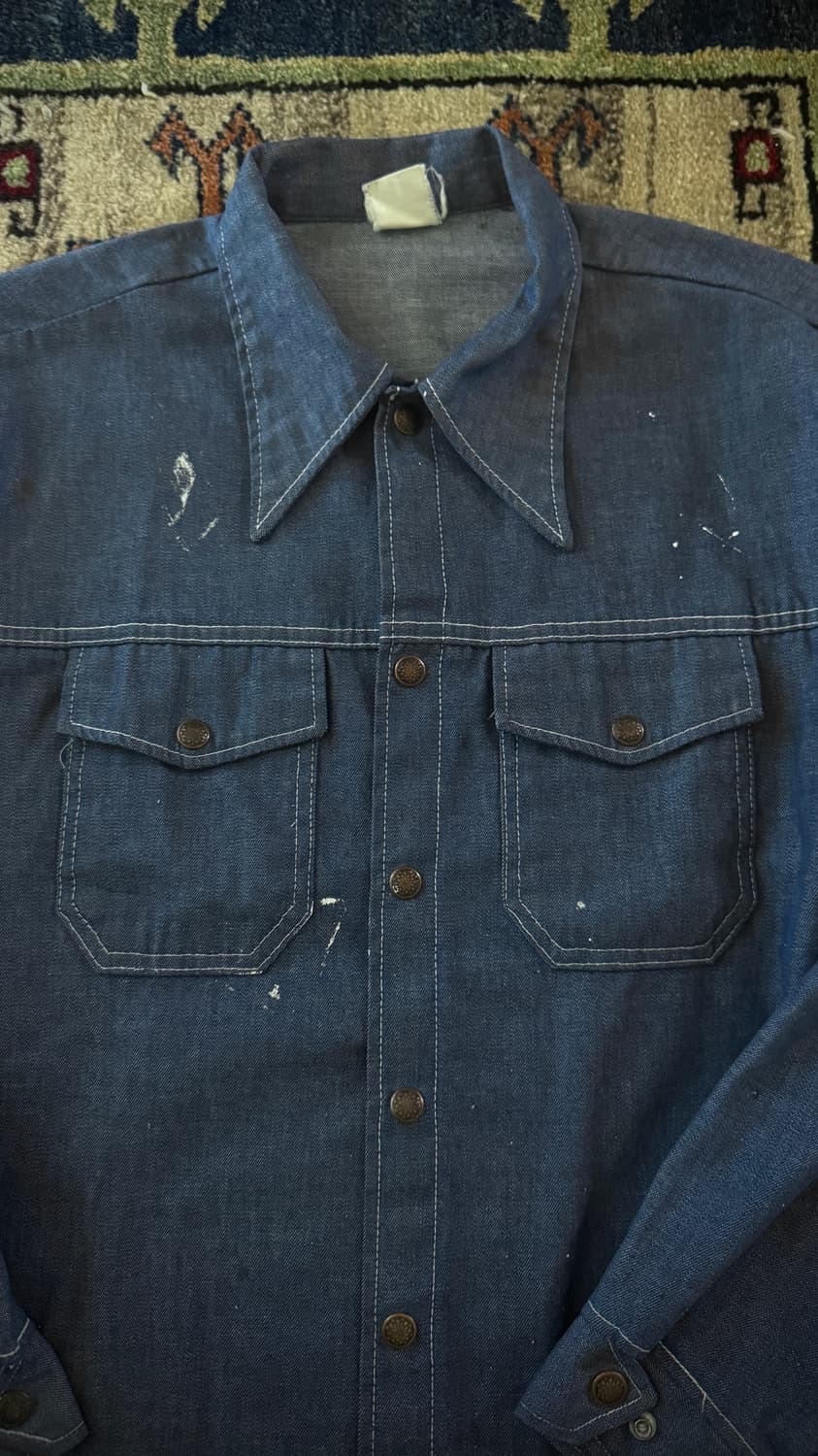 70s JC Penney painting denim shirt 상품이미지4