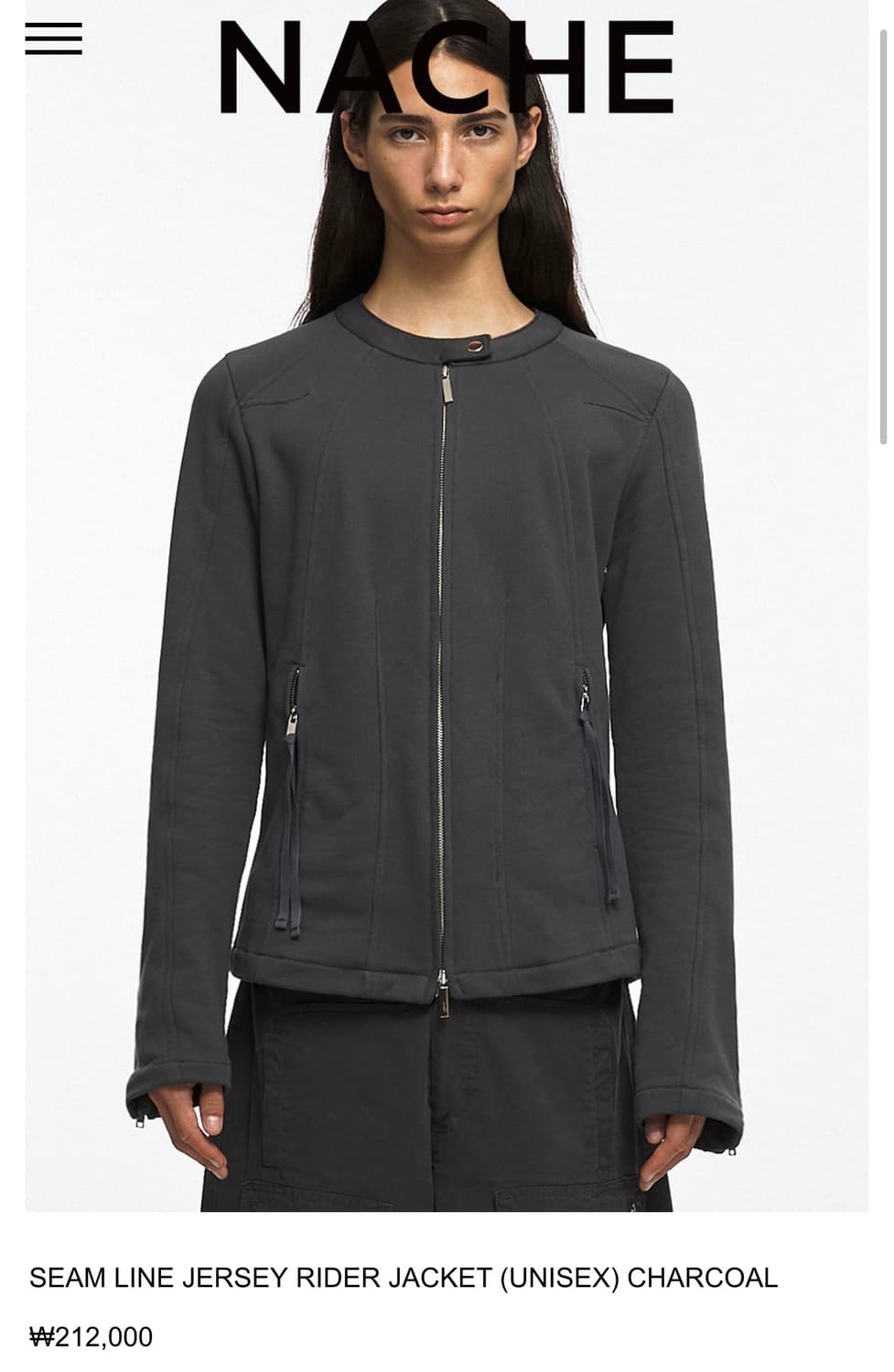 나체 nache 라이더 자켓 SEAM LINE JERSEY RIDER J 상품이미지1